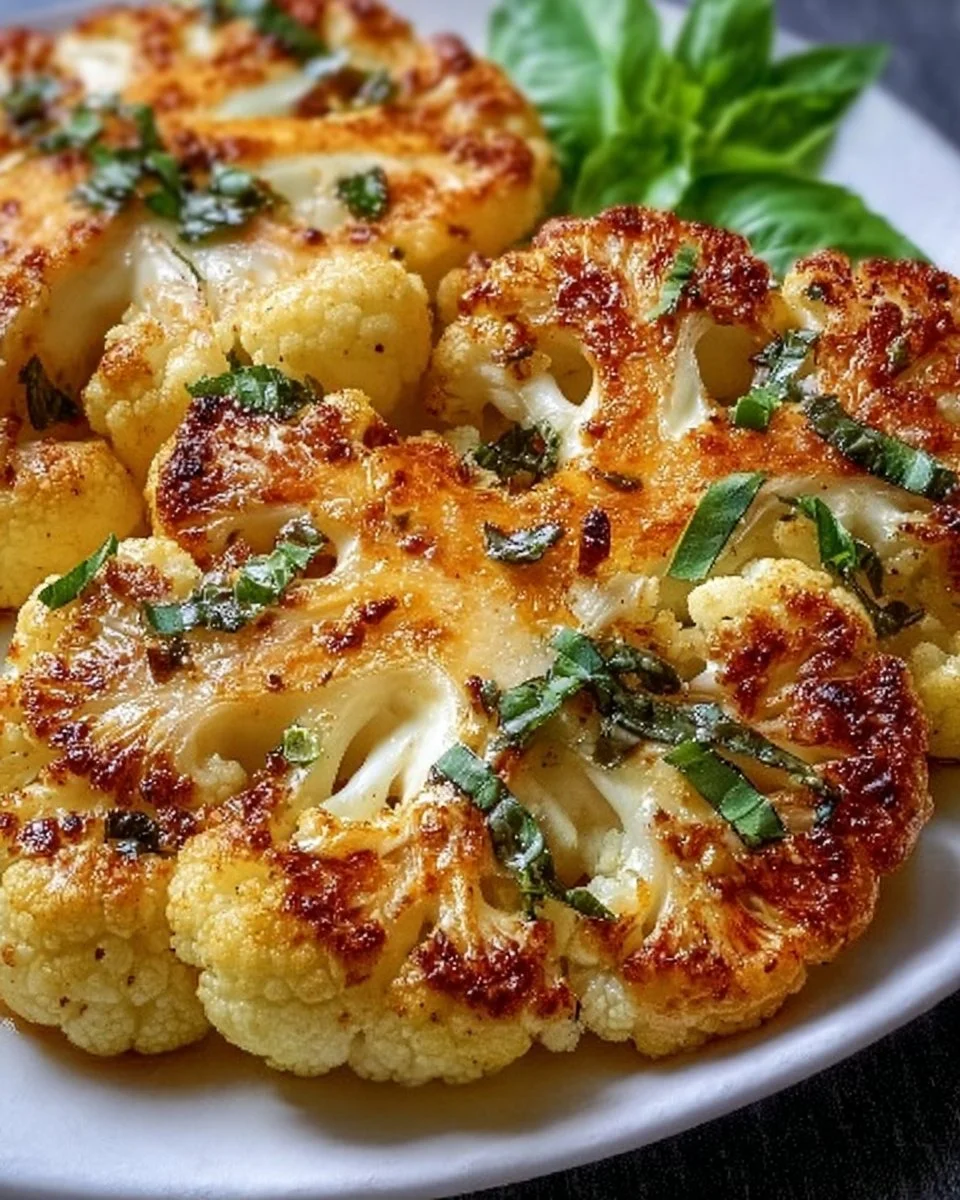 Gebackene Mozzarella-Blumenkohlsteaks