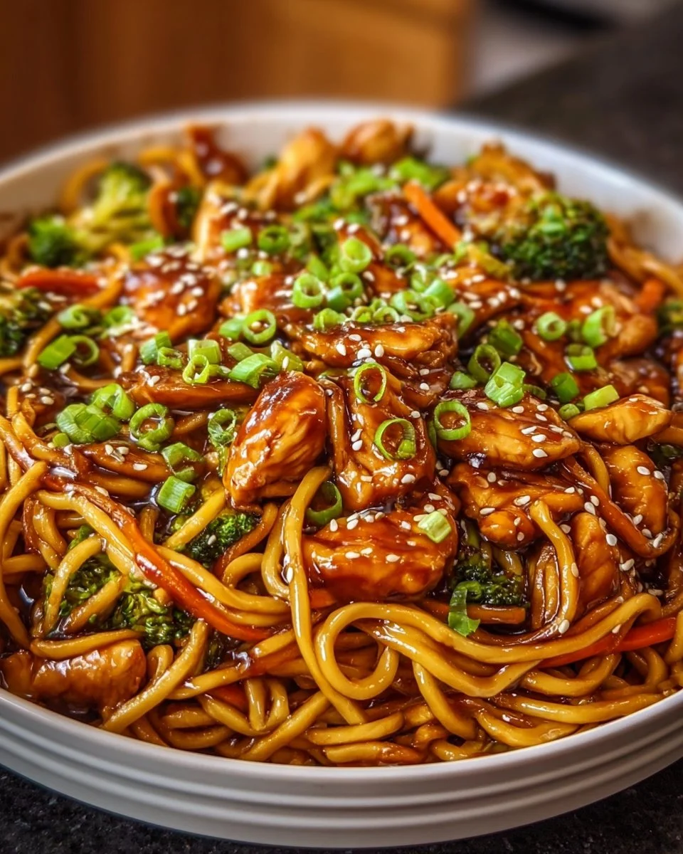 Teriyaki Hähnchen mit Nudeln